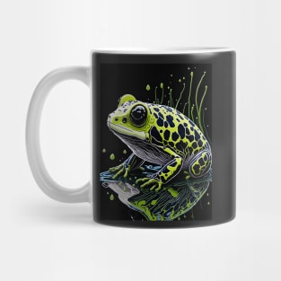 Splash Art of a Cute Colorful Frog Mug